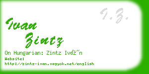 ivan zintz business card
